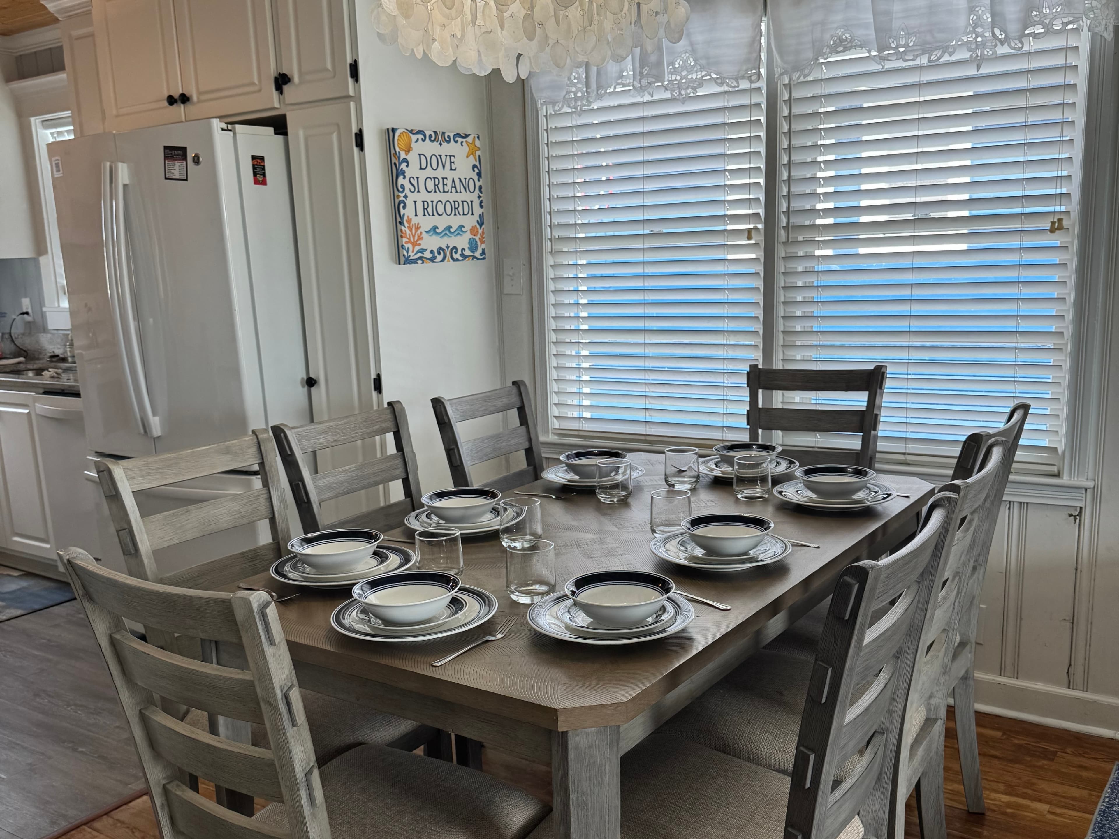 Dining table setup for family meals