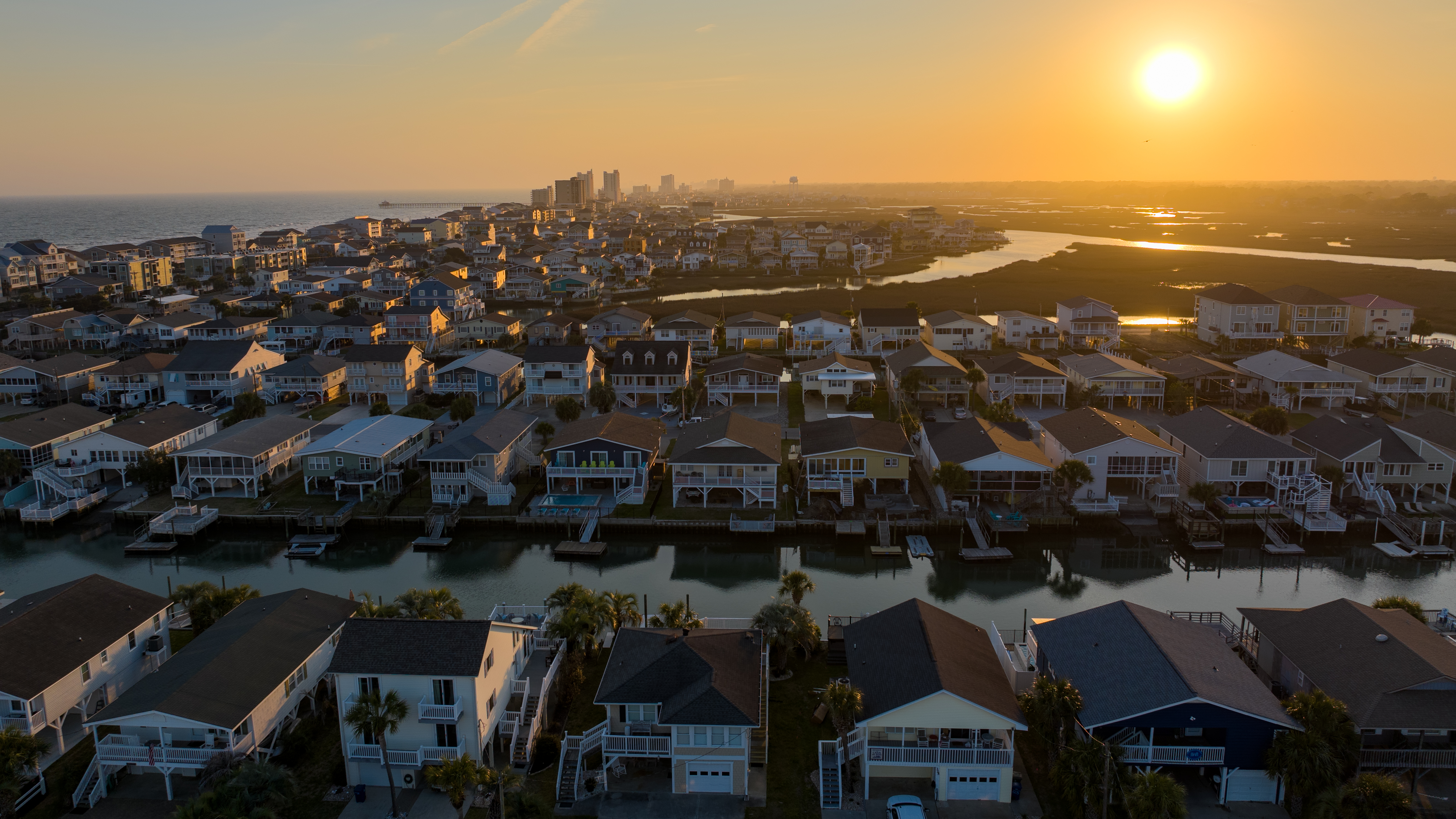 Aerial view of property