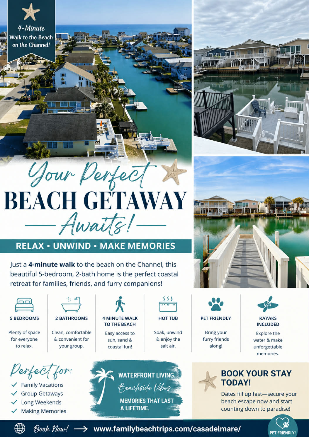 Perfect beach getaway view