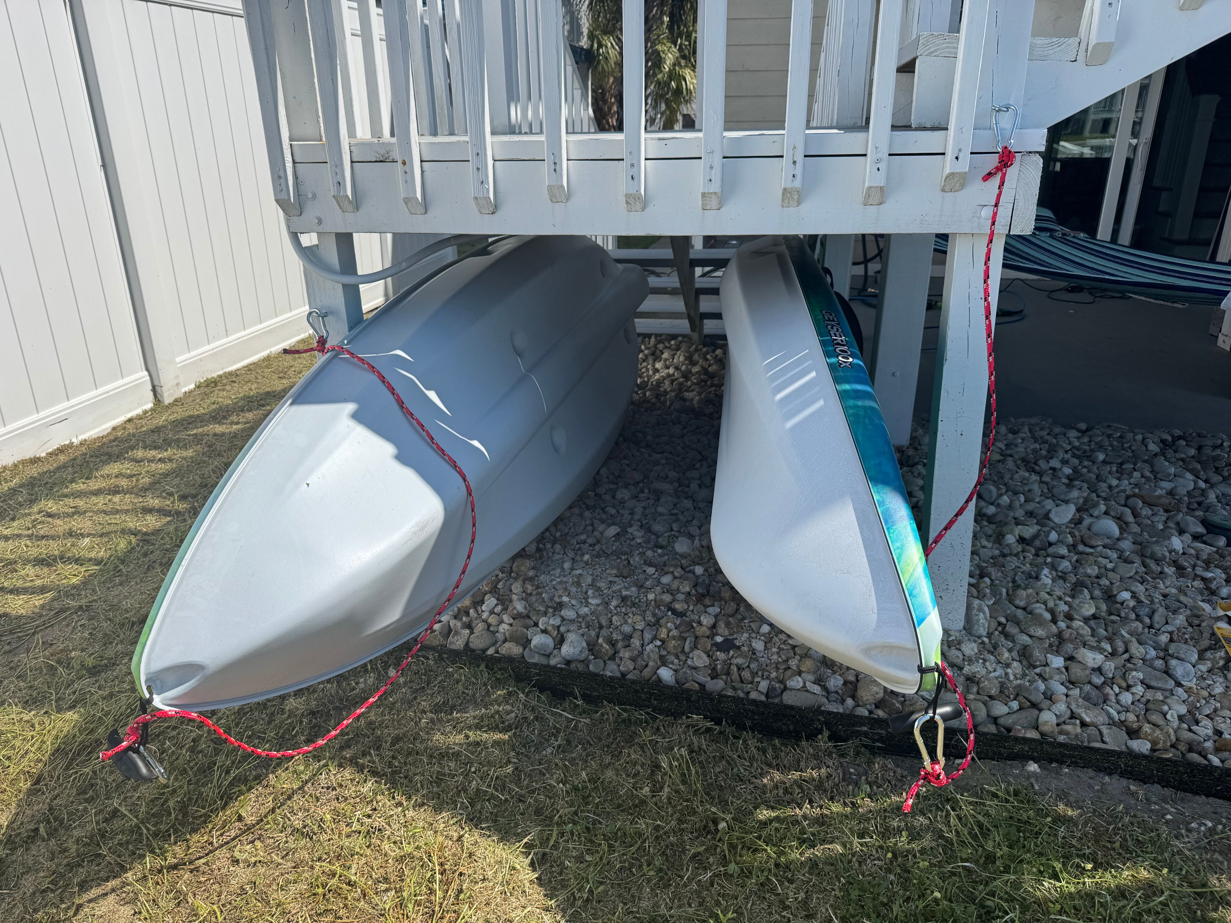 Kayaks at dock